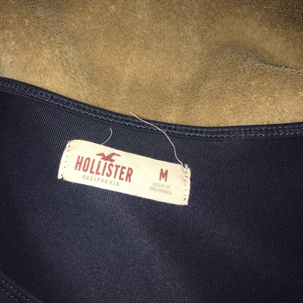 Hollister dark navy off the shoulder top